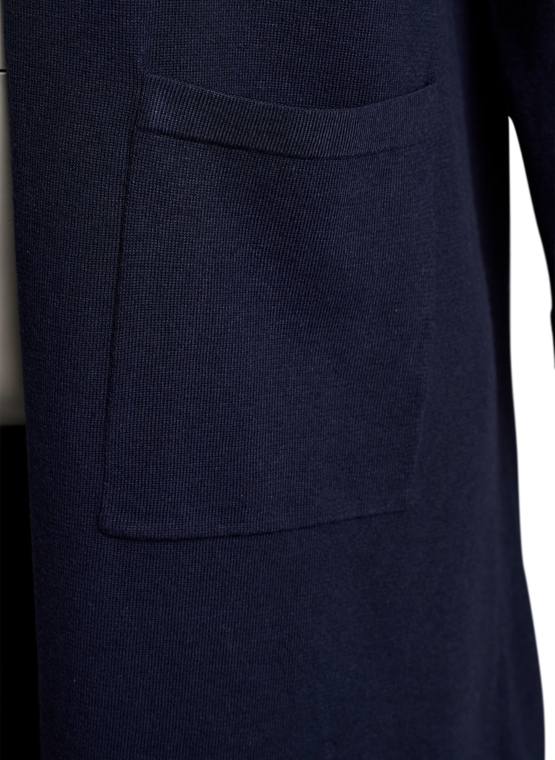 ZizziCardigan long ouvert avec poches, Bleu, Packshot image number 2