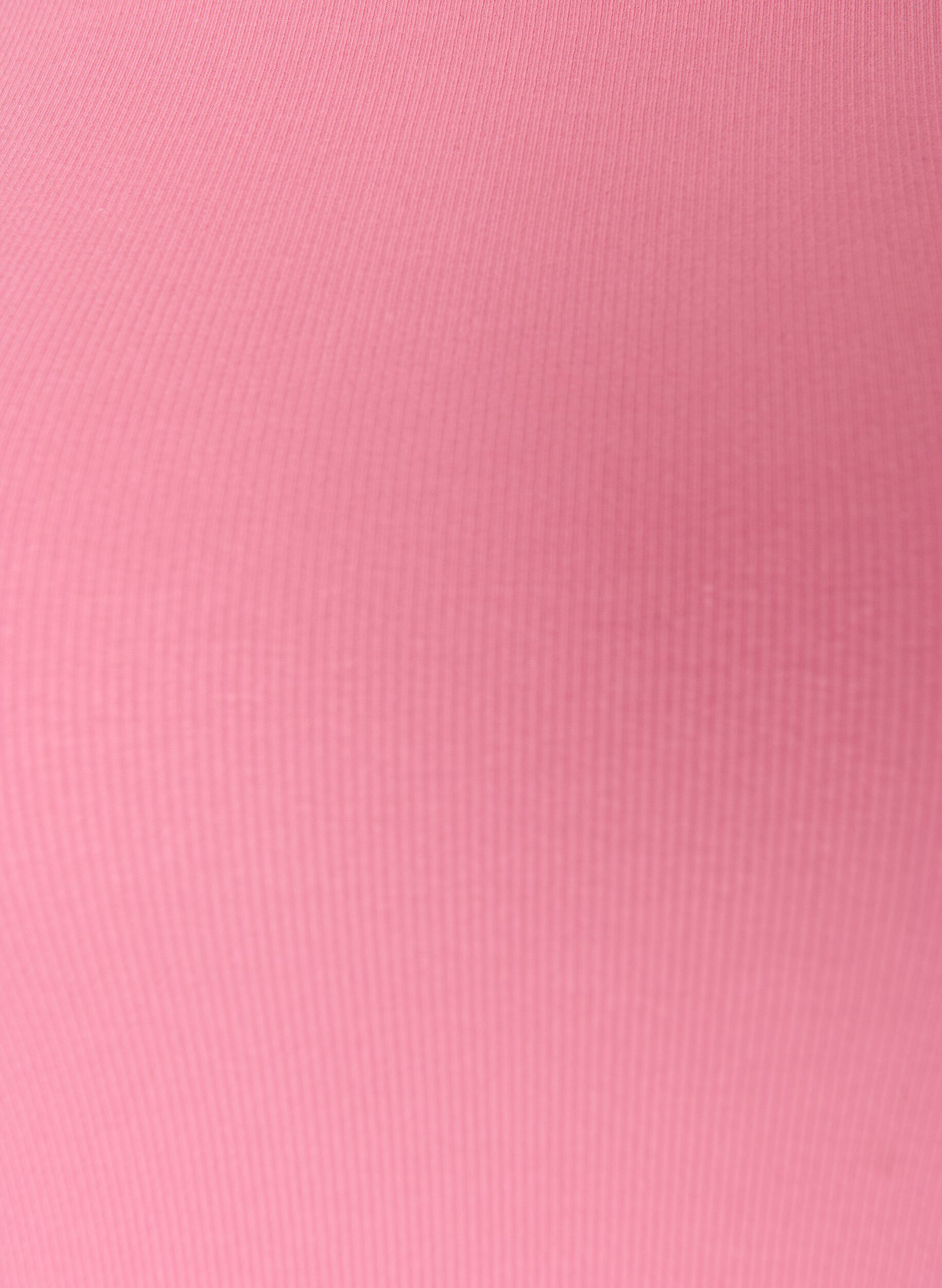 ZizziTop en coton c&ocirc;tel&eacute; avec col montant, Rose, Packshot image number 2