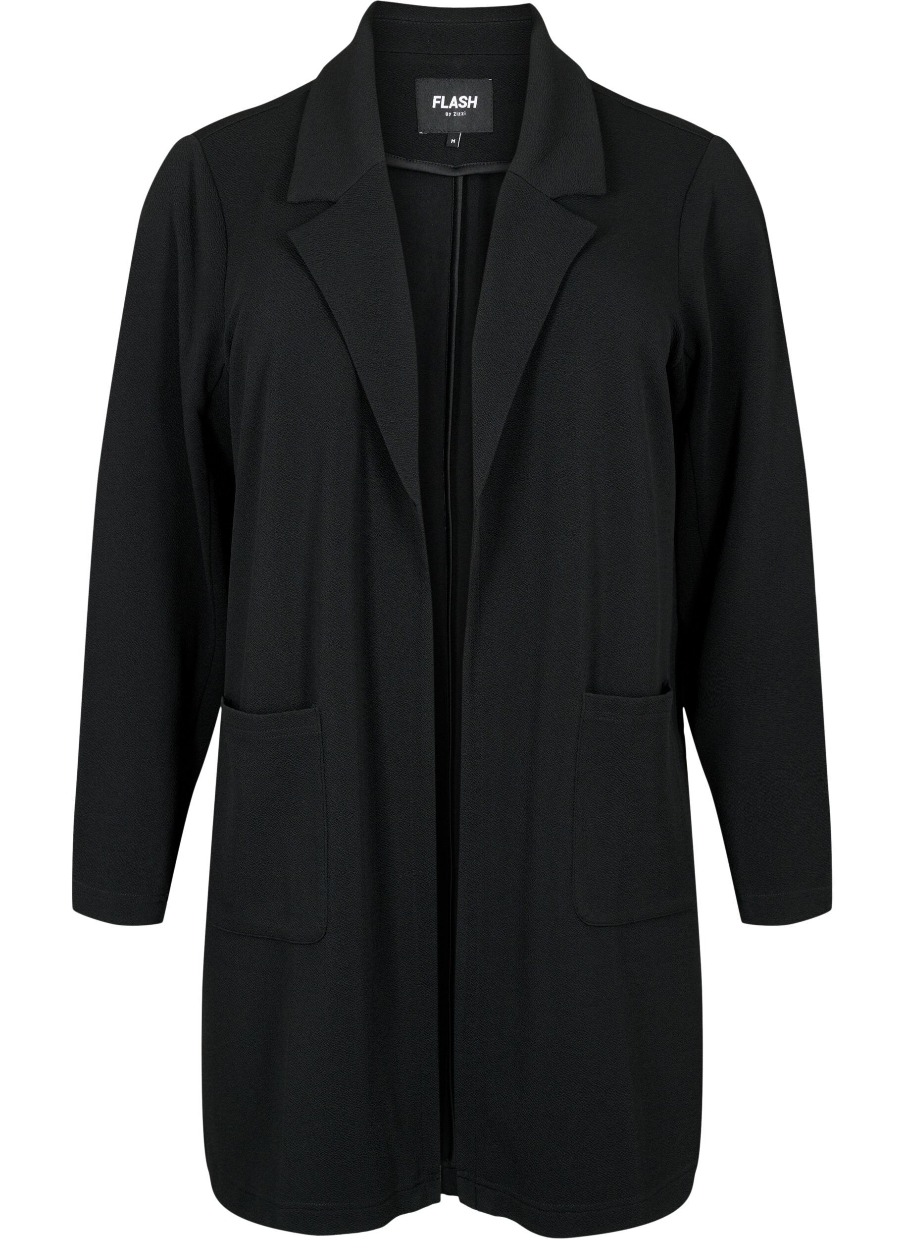 ZizziBlazer long avec des poches, Noir, Packshot image number 0