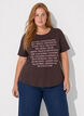 T-shirt imprim&eacute;, Marron, Model image number 0