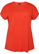 T-shirt &agrave; manches courtes en coton m&eacute;lang&eacute;, Orange fonc&eacute;, Packshot image number 0