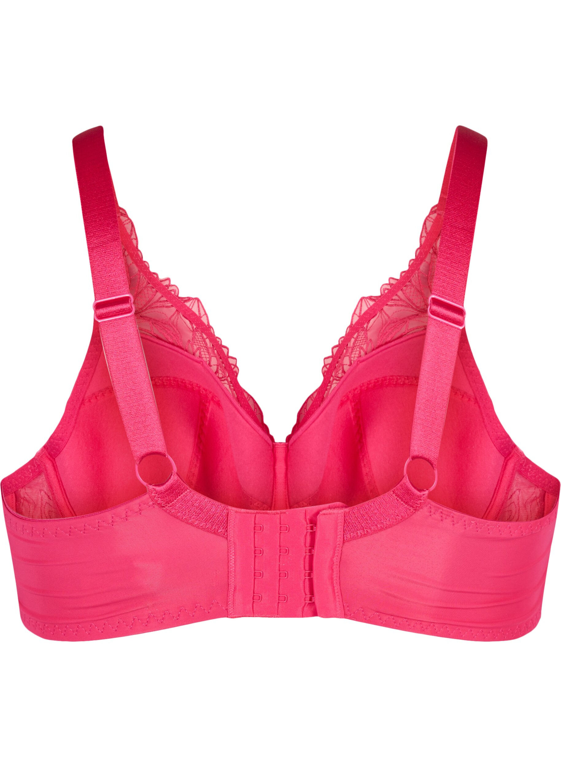 Zizzi Soutien-gorge en dentelle rembourr&eacute; avec armature, Rose, Packshot image number 1
