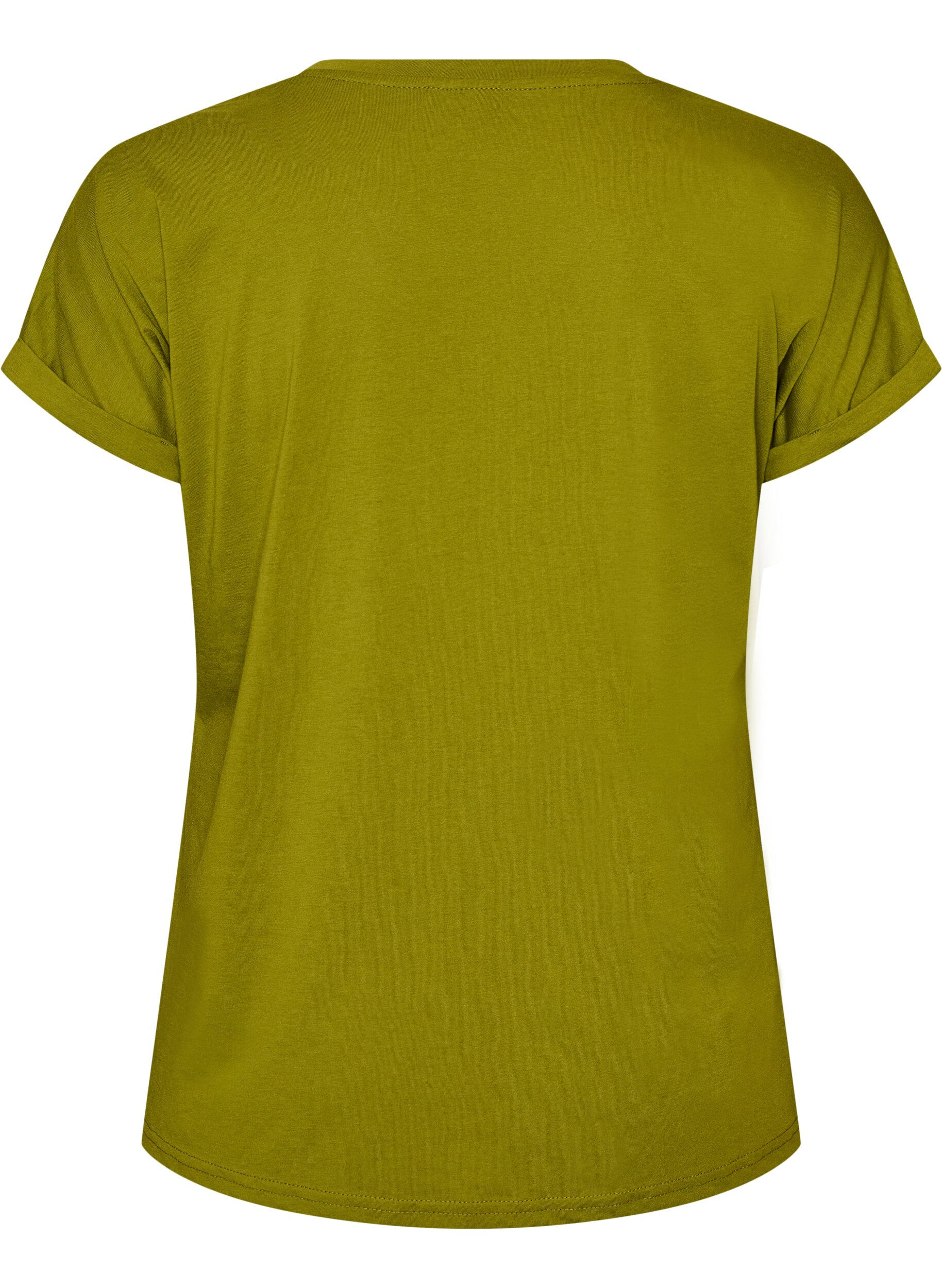 ZizziT-shirt &agrave; manches courtes en coton m&eacute;lang&eacute;, Vert, Packshot image number 1