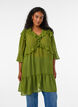 Robe l&eacute;g&egrave;re avec volants et col en V, Vert, Model image number 0