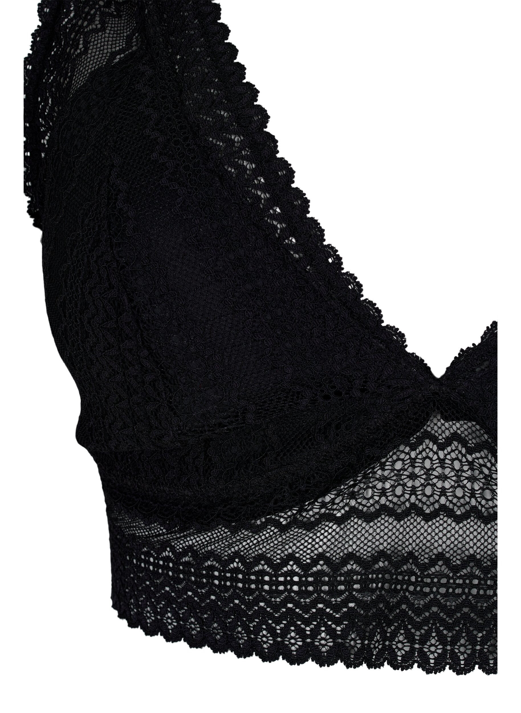 Zizzi Soutien-gorge en dentelle &agrave; rembourrage l&eacute;ger, Black, Packshot image number 2