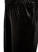 Pantalon en velours coupe ample avec finitions en dentelle, Noir, Packshot image number 2