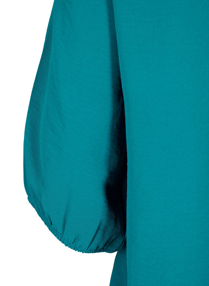 Blouse à smocks et manches 3/4, Deep Lake, Packshot image number 3