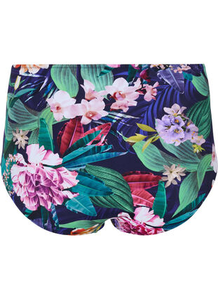 Bas de bikini taille haute à imprimé fleuri, Flower Print, Packshot image number 1