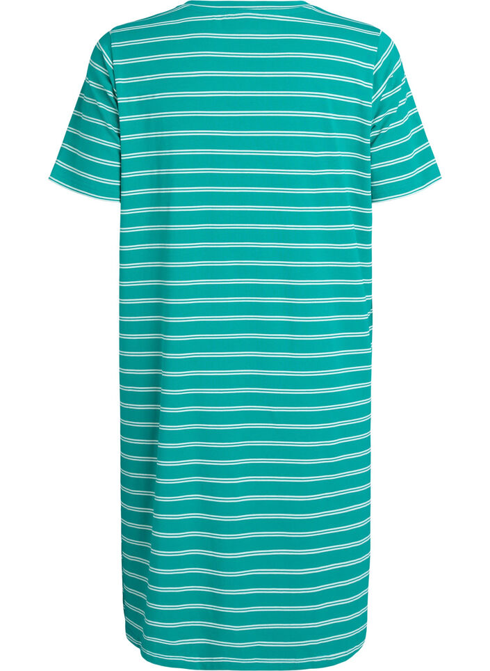 Robe en coton avec d&eacute;tail torsad&eacute;, Vert, Packshot image number 1