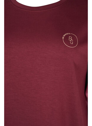 Sweat-shirt avec contraste de couleurs, Red Mahogany/Rose B, Packshot image number 2
