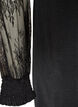 Tunique avec manches en dentelle transparente, Noir, Packshot image number 4