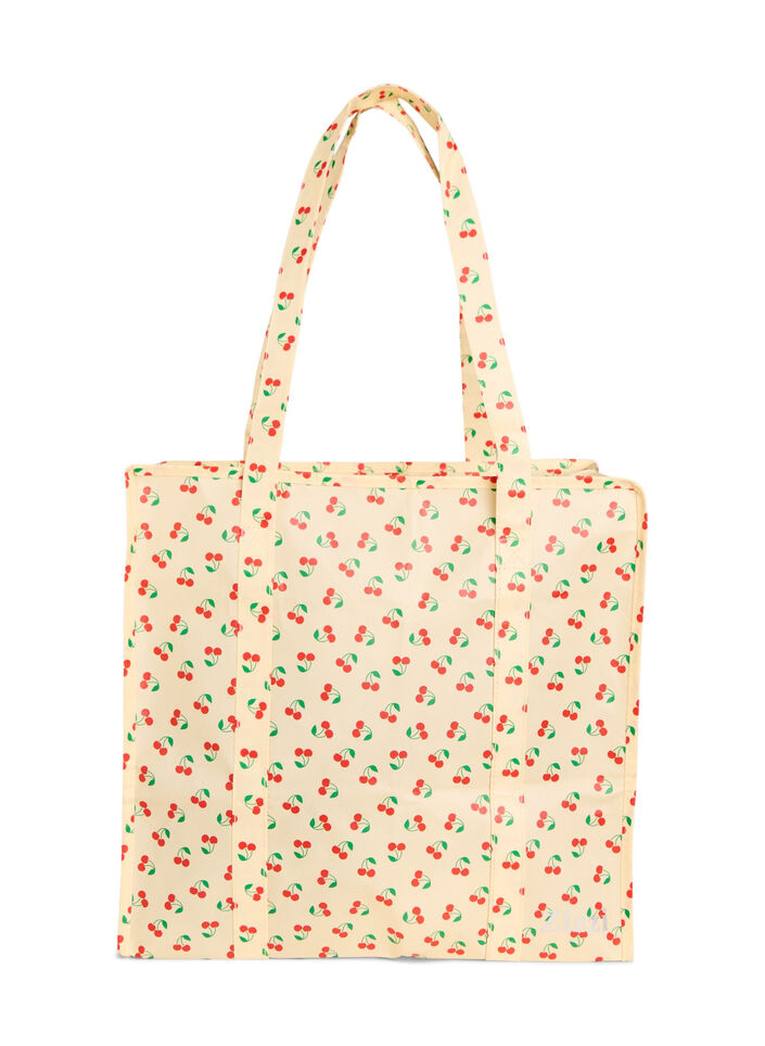 Sac de magasinage avec fermeture &eacute;clair, Jaune clair, Packshot image number 1