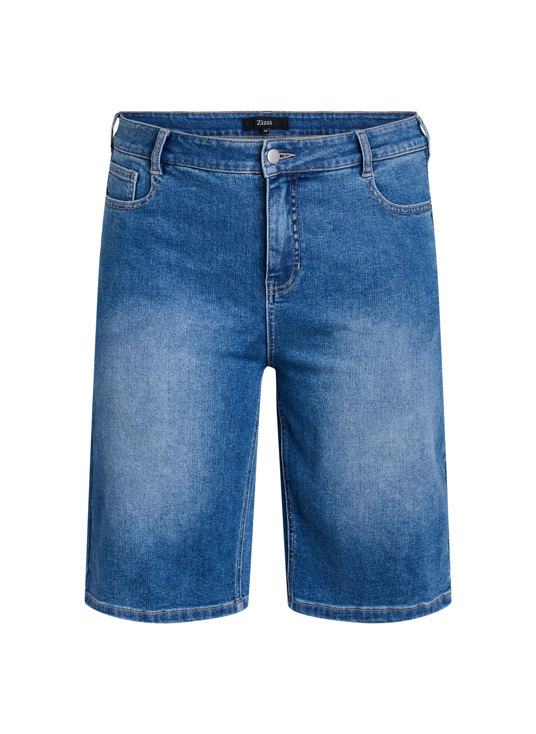 Bermuda en denim taille haute