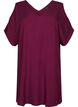 Robe de plage en viscose avec détail aux épaules, Bordeaux, Packshot image number 0