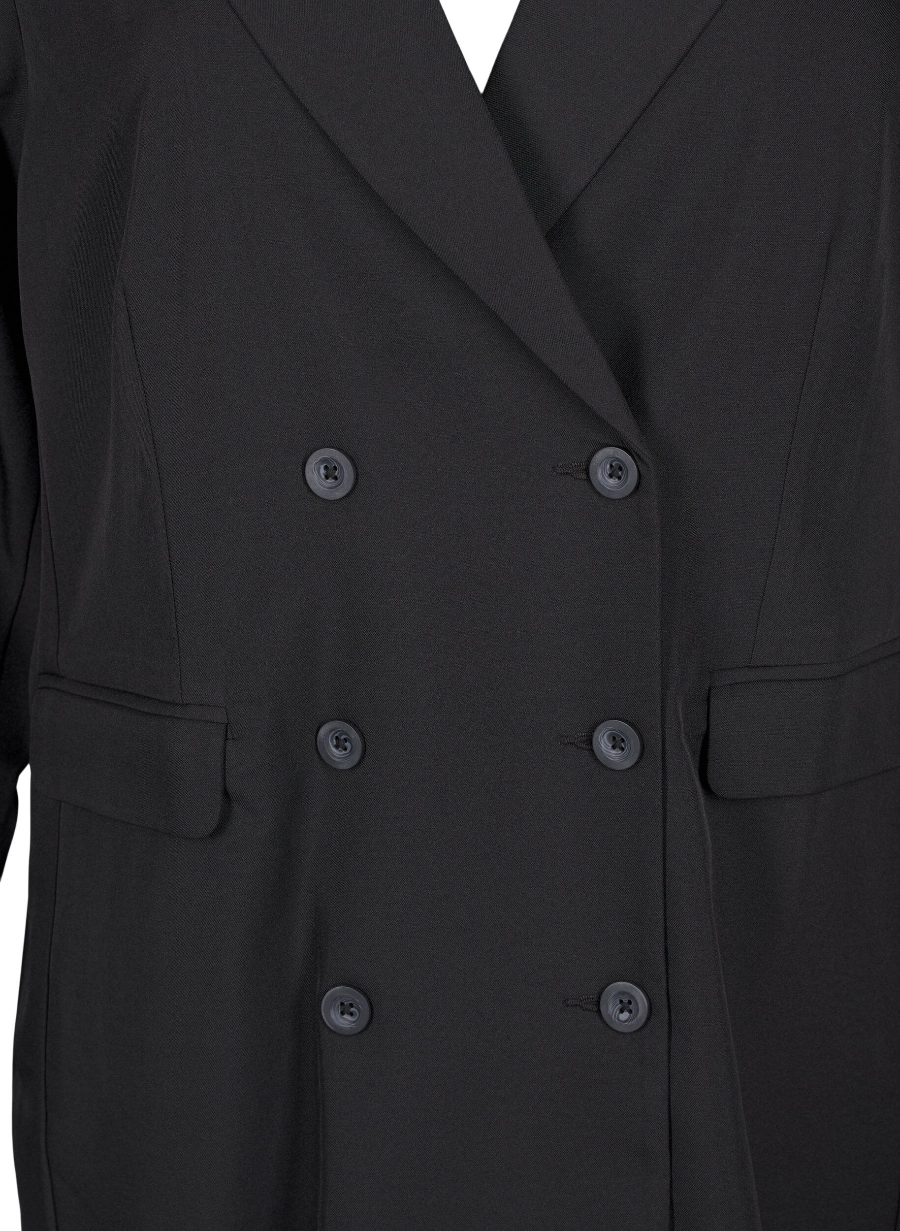 Zizzi Robe blazer crois&eacute;e, Black, Packshot image number 2