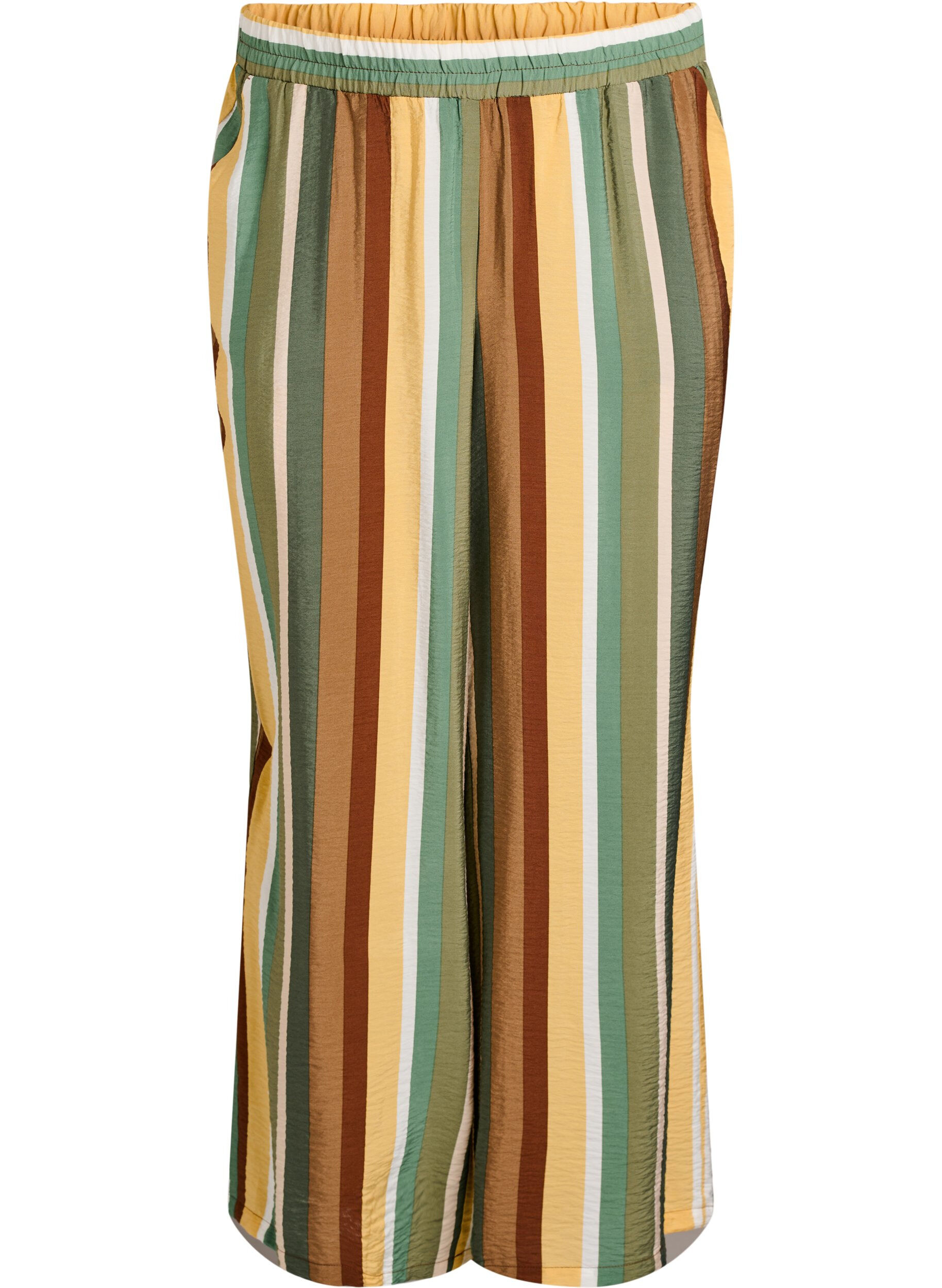 Pantalon ample en viscose avec des rayures