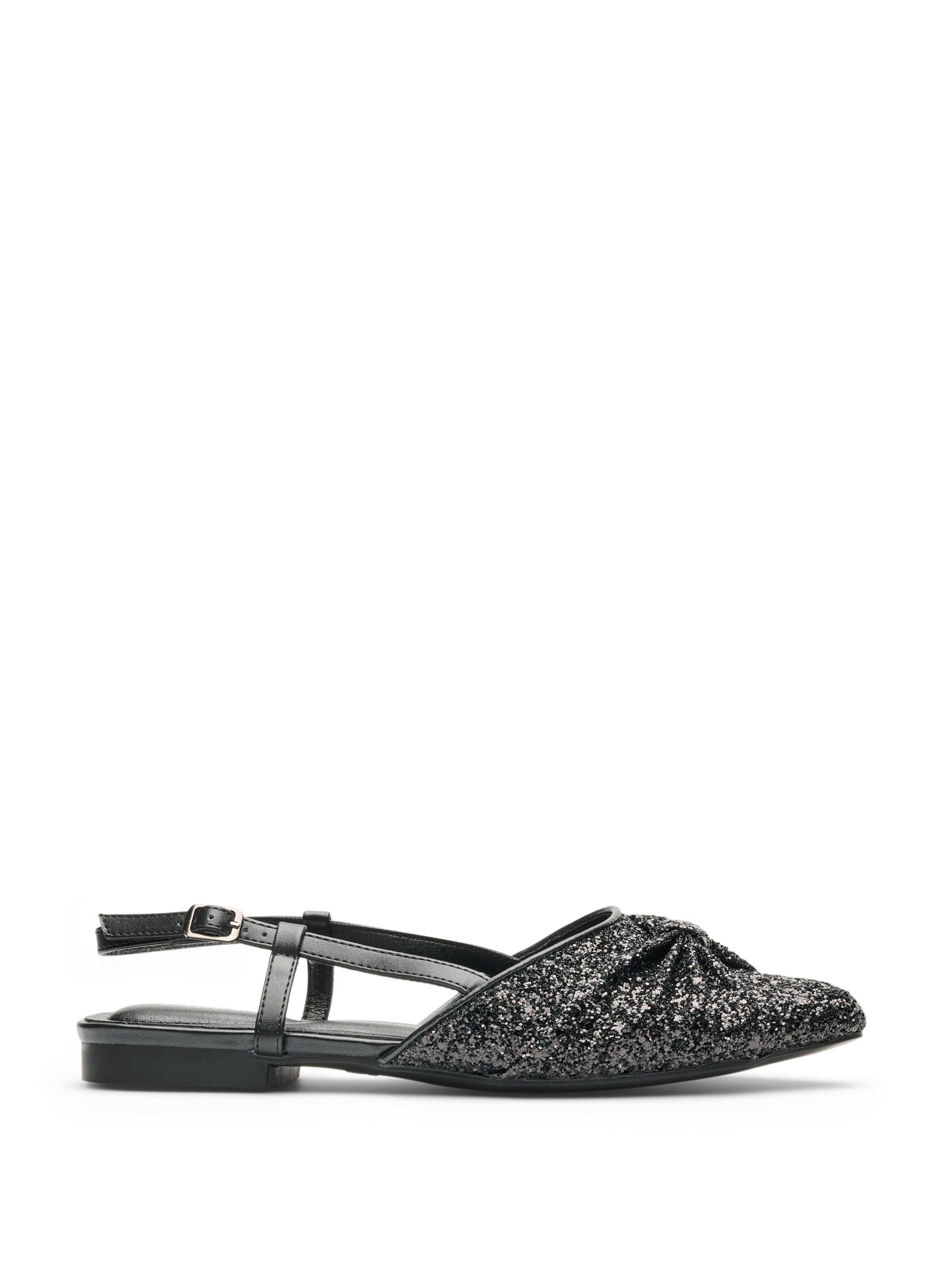 Extra Large - Escarpin slingback paillet&eacute; avec n&oelig;ud