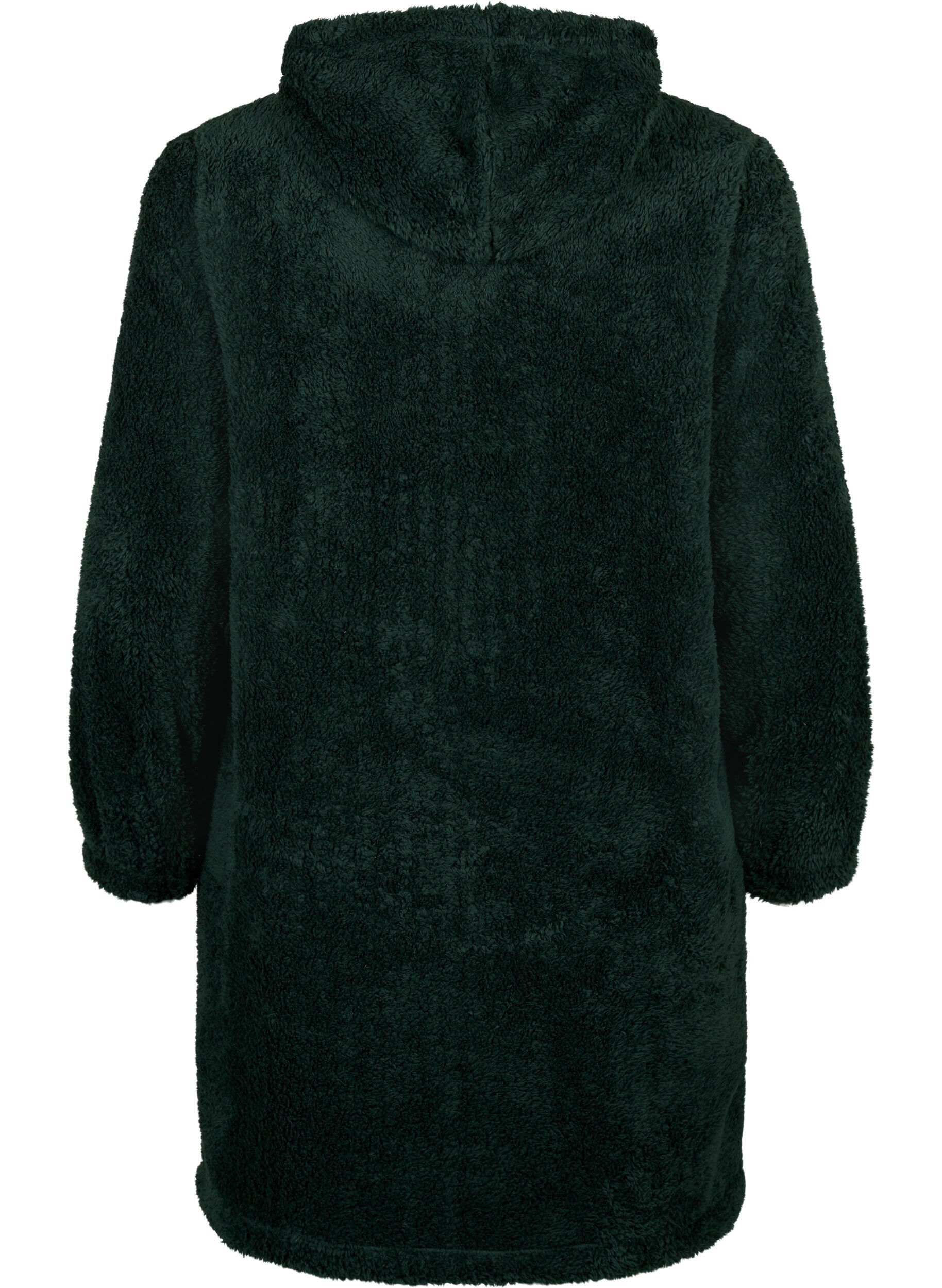 Zizzi Chemise de nuit douce avec capuche, Scarab, Packshot image number 1