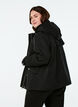 Veste courte de printemps avec capuche amovible, Noir, Model image number 2