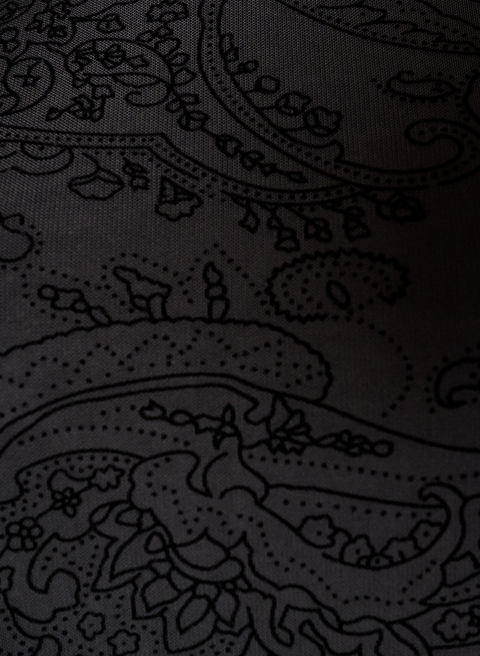 ZizziBlouse en maille avec imprim&eacute; cachemire et ourlet asym&eacute;trique, Noir, Packshot image number 2