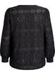 Blouse à manches longues avec broderie ajourée, Noir, Packshot image number 1