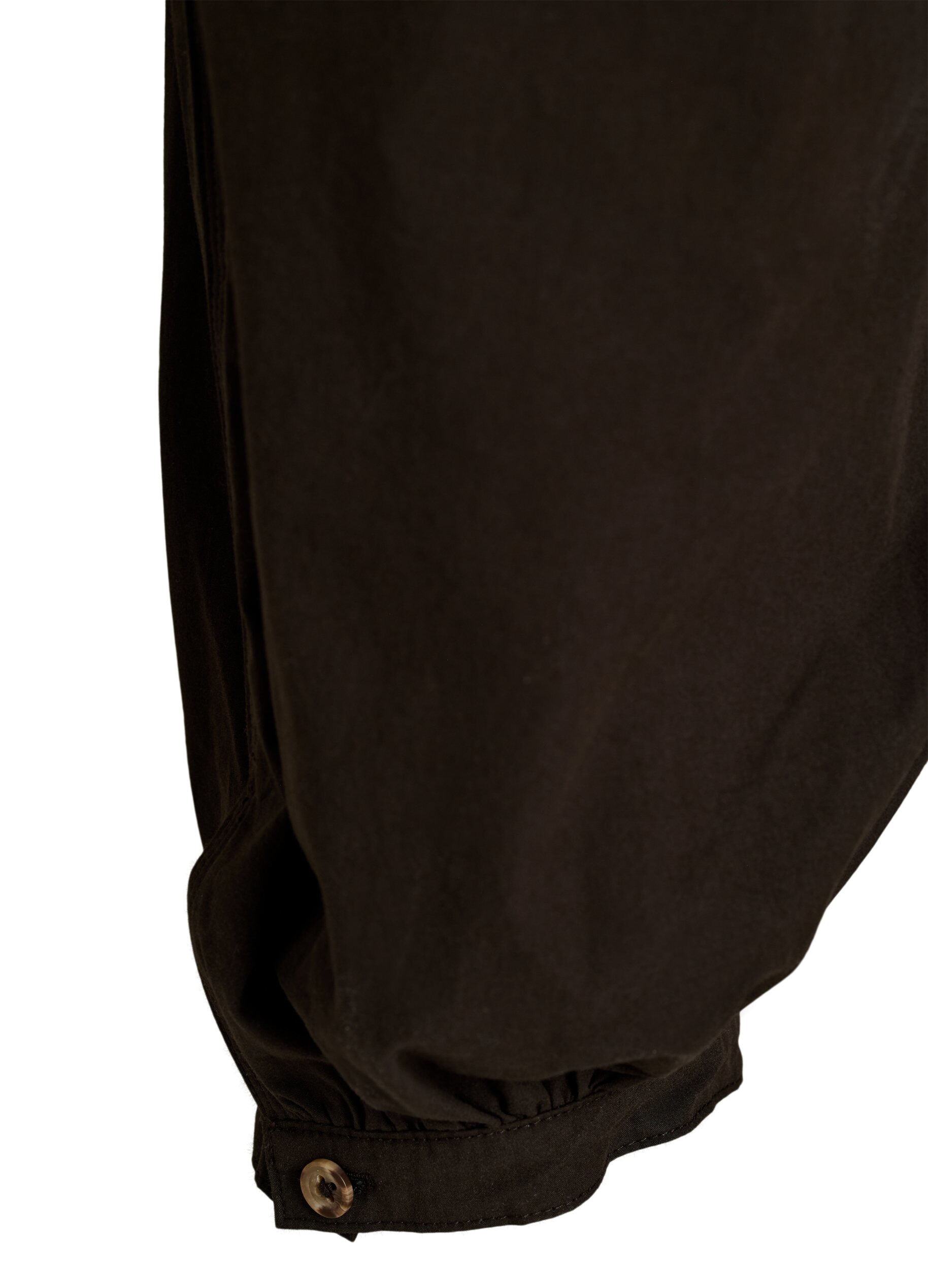 Zizzi Pantalon ballon taille haute en coton, Marron, Packshot image number 3