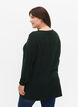 Blouse tricot&eacute;e en m&eacute;lange coton-viscose, Vert fonc&eacute;, Model image number 2
