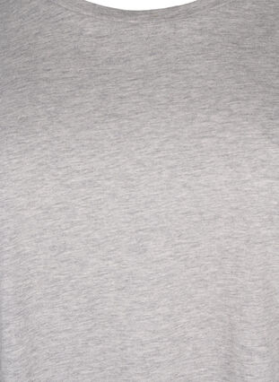 T-shirt à manches courtes en coton mélangé, Heather Grey Mél, Packshot image number 2