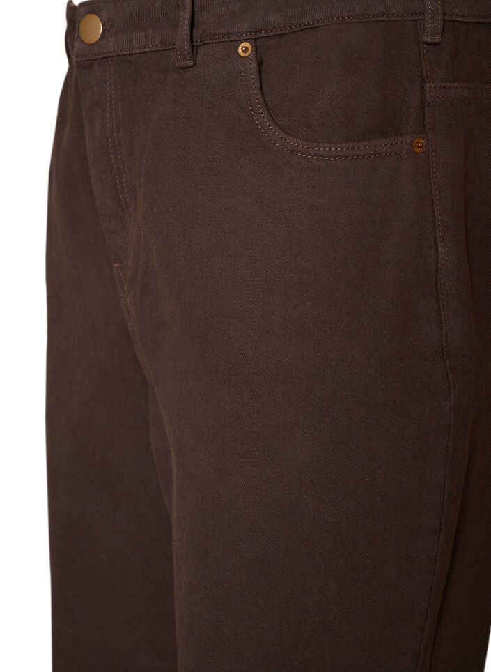 Jean Kiana coupe droite de couleur, Marron, Packshot