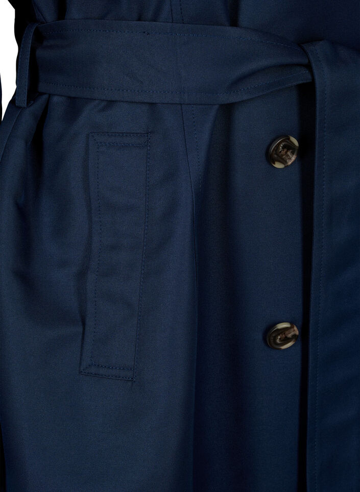 Trench court avec ceinture, Bleu, Packshot image number 3