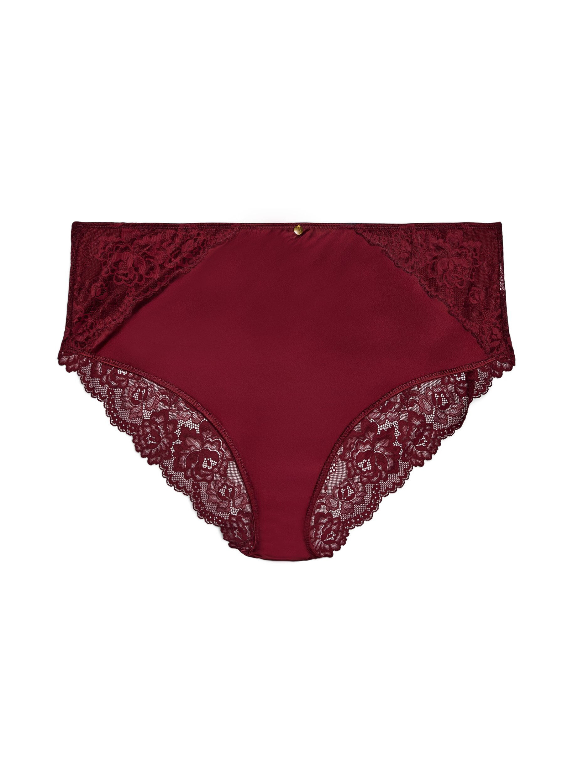 ZizziCulotte avec de la dentelle et un n&oelig;ud &agrave; l'arri&egrave;re, Bordeaux fonc&eacute;, Packshot image number 0