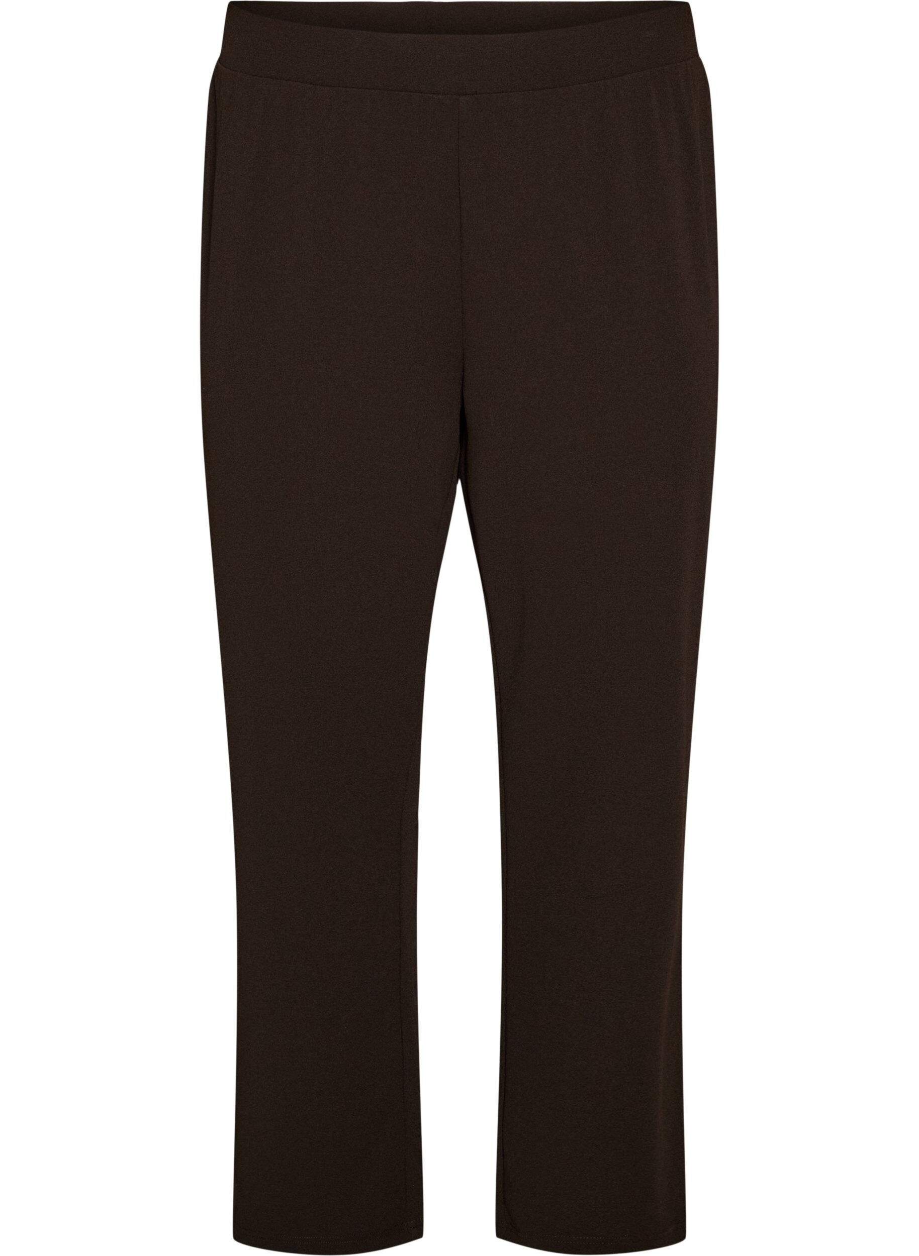 ZizziPantalon &agrave; coupe droite, Marron, Packshot image number 0