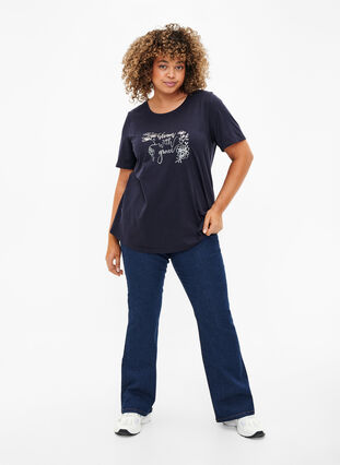 FLASH - T-shirt avec motif, Navy Blazer Bloom, Model image number 2