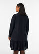 Robe chemise courte avec volants, Noir, Model image number 2