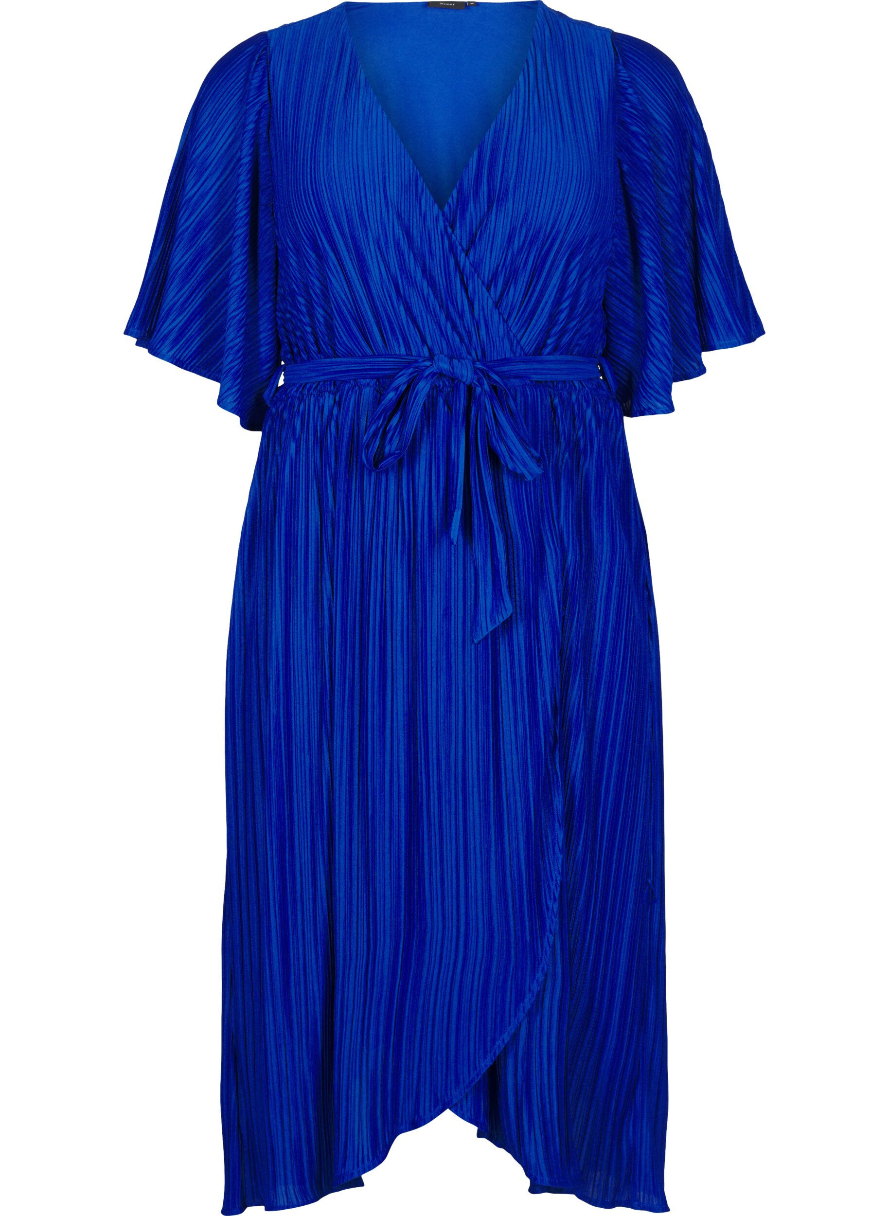 ZizziRobe midi pliss&eacute;e avec manches chauve-souris, Bleu, Packshot image number 0