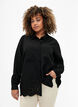 Chemise en viscose avec broderie anglaise, Black, Model image number 0