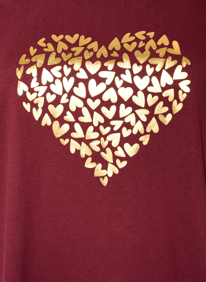 T-shirt imprim&eacute;, Bordeaux, Packshot image number 2