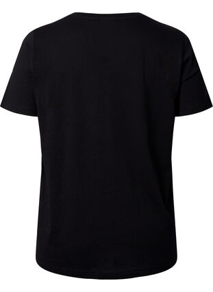 T-shirt en coton avec imprimé, Black SUN, Packshot image number 1