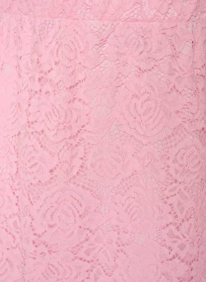 Jupe midi en dentelle avec taille &eacute;lastique, Rose, Packshot image number 2