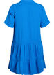 Robe courte &eacute;vas&eacute;e en mousseline de coton, Bleu, Packshot image number 1