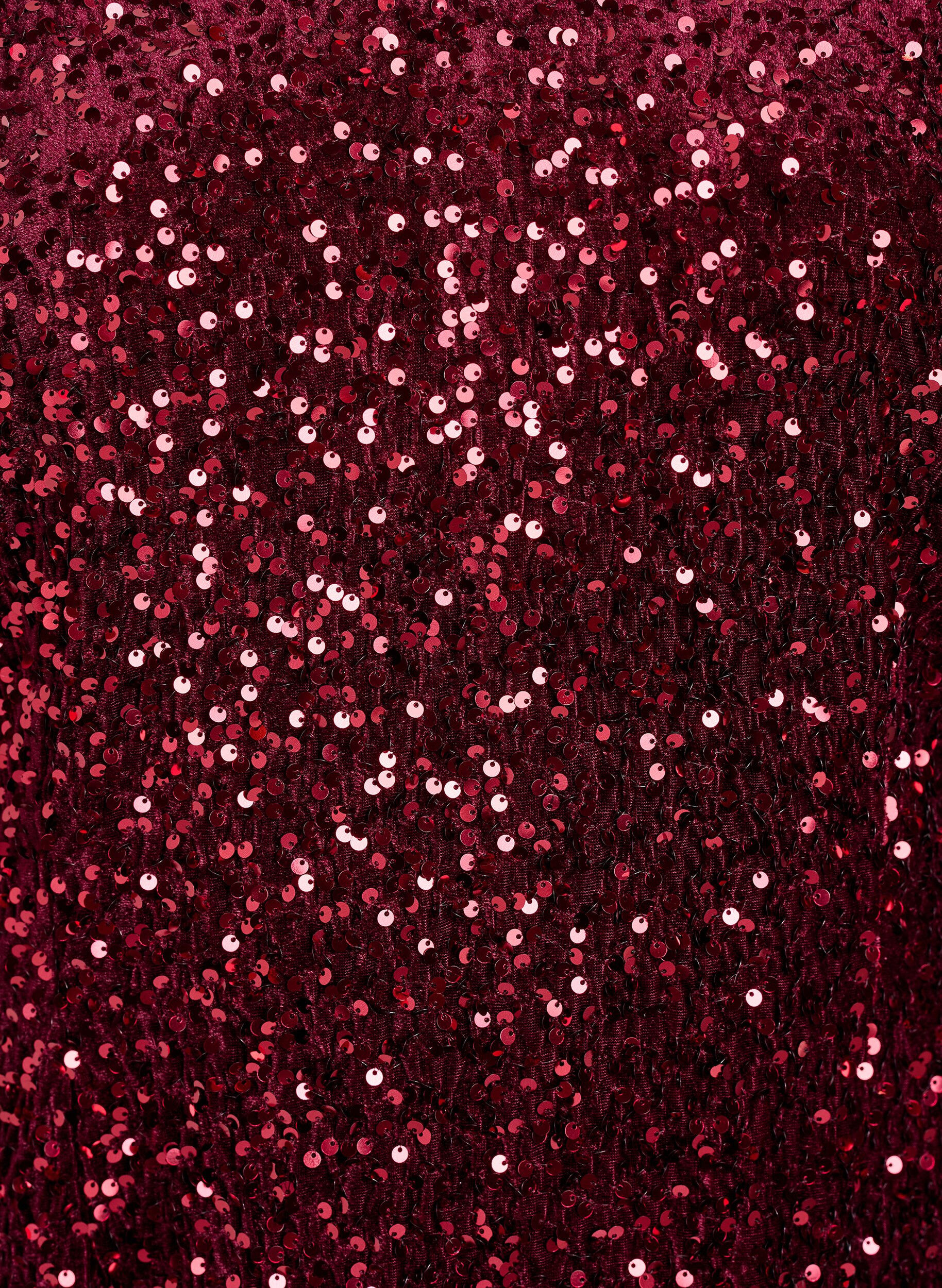 ZizziRobe courte &eacute;vas&eacute;e &agrave; sequins, Rouge, Packshot image number 2