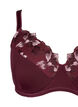 Bras rembourré avec broderie florale, Bordeaux foncé, Packshot image number 2