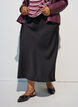 Jupe midi en satin, Noir, Model image number 3