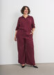 Pantalon &agrave; rayures textur&eacute;es et coupe droite, Bordeaux, Model image number 0