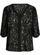 Blouse en dentelle &agrave; manches courtes et col V, Noir, Packshot image number 0