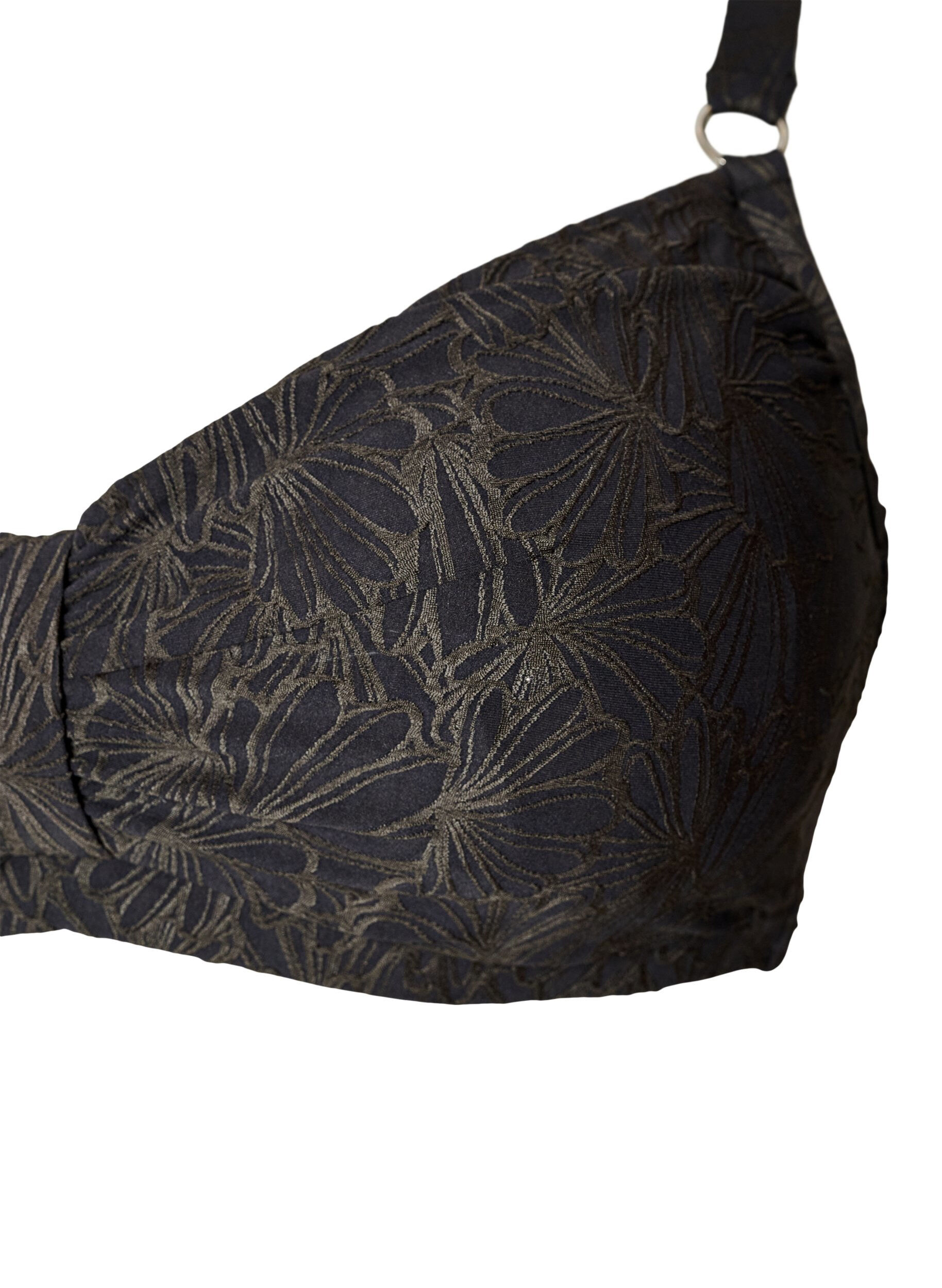 Zizzi Haut de bikini &agrave; armatures et motif textur&eacute;, Gris anthracite, Packshot image number 2