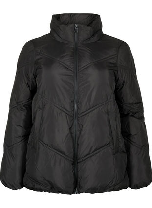 Veste d'hiver courte avec poches, Black, Packshot image number 0