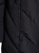Long manteau d'hiver &agrave; fermeture &agrave; attaches et col en fausse fourrure, Noir, Packshot image number 3