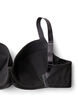 Soutien-gorge rembourr&eacute; en microfibre &agrave; carreaux, Noir, Packshot image number 3