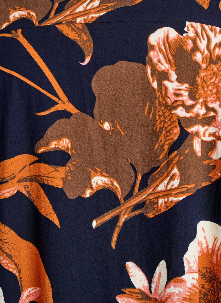 Robe courte en coton avec un ourlet &eacute;lastique et des manches longues, Noir, Packshot image number 2